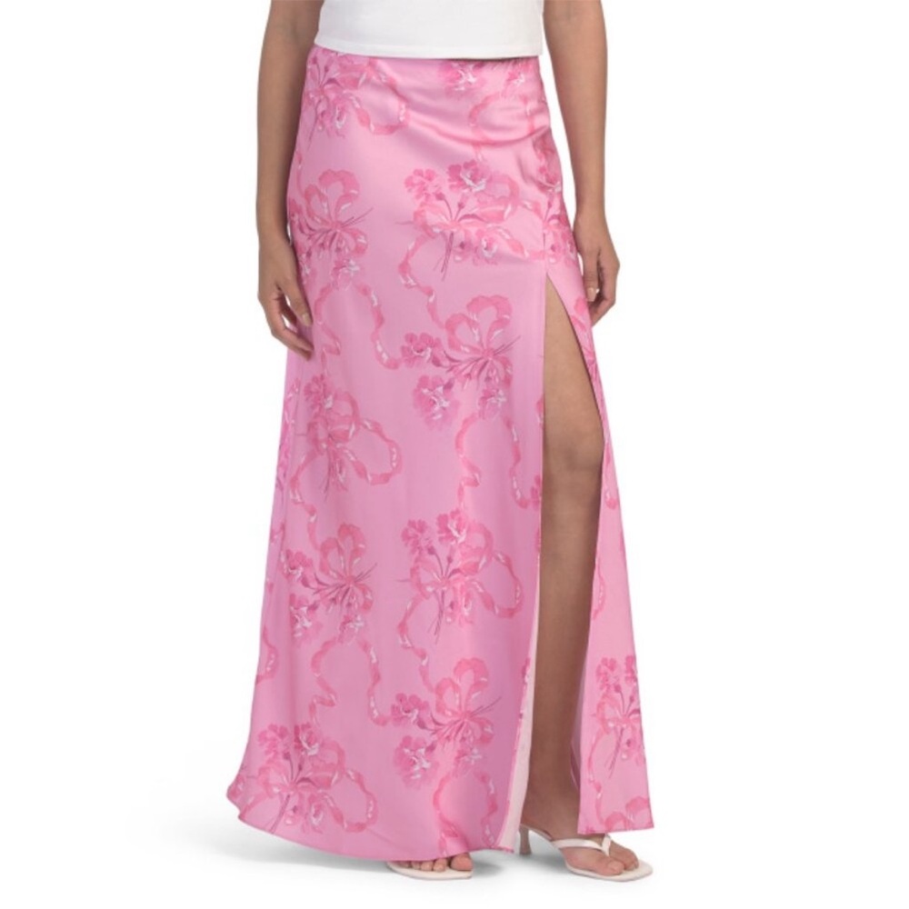 NWT LOVE SHACK FANCY Pink Connie Skirt